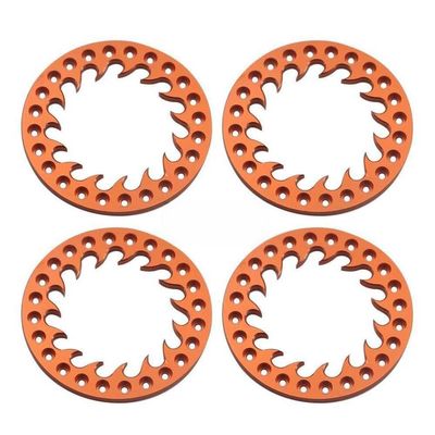 4PCS Aluminum 1.9 Inch Beadlock Wheel Outer Ring Compatible with 1 10 Scale RC Crawler and TRX6 CC01 1 9 Wheels Hub(G-1)