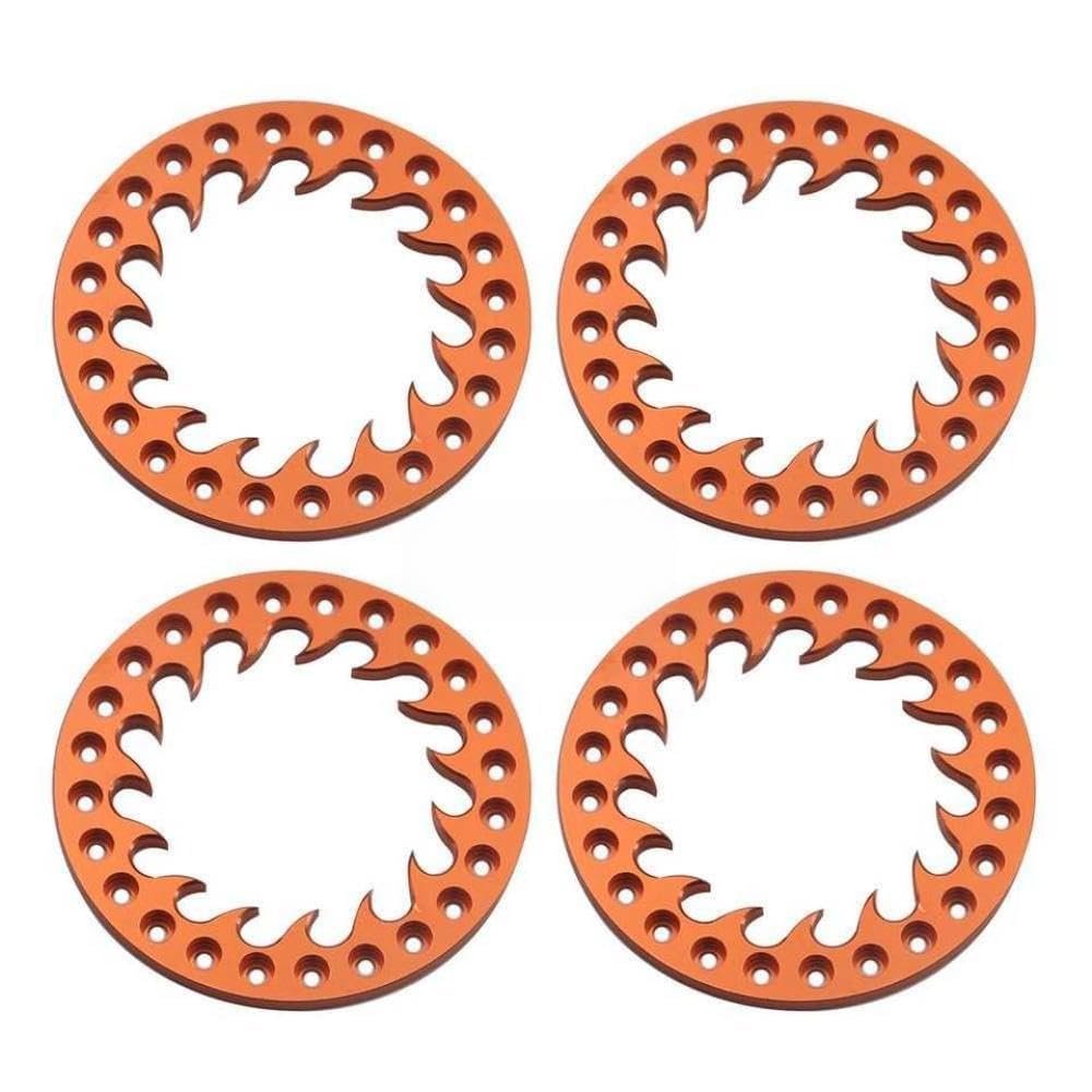 4PCS Aluminum 1.9 Inch Beadlock Wheel Outer Ring Compatible with 1 10 Scale RC Crawler and TRX6 CC01 1 9 Wheels Hub(G-1)