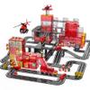 141PCS Magnetic Tiles for kids, Fire Rescue Theme Magnet Tiles with Fire Station & Fire Rescue Vehicles, STEM Magnetic Tiles for Kids Ages 4-8, Preschool Educational Building Toys for Boys & Girls view 1