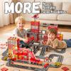 141PCS Magnetic Tiles for kids, Fire Rescue Theme Magnet Tiles with Fire Station & Fire Rescue Vehicles, STEM Magnetic Tiles for Kids Ages 4-8, Preschool Educational Building Toys for Boys & Girls view 2