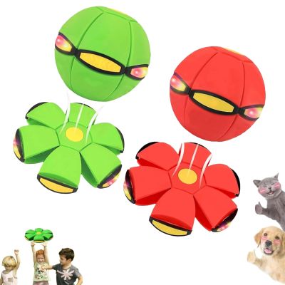 2026 New Children's Bouncing Ball, Magic Metaball, Magic Flying Saucer, Bouncy Ball, Parent-Child Interaction, Dual Form Freely Switchable, with 6 Light (Red + Green)