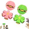 2026 New Children's Bouncing Ball, Magic Metaball, Magic Flying Saucer, Bouncy Ball, Parent-Child Interaction, Dual Form Freely Switchable, with 6 Light (Green + Macaron Pink) view 1