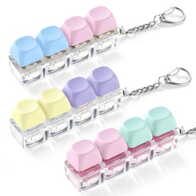 3 Pack Keyboard Fidget Toy  Clicky, Creamy & Silent Stress Relief Fidget Clicker Keychain  Quiet Fidget Toys for Adults, Boost Focus & Calm Anxiety at Work, Travel  Ideal Stress-Relief Gift
