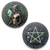 2025 Halloween Witch Trick or Treat Challenge Coin - Dark Magic Eternal Night Collectible Token, Double-Sided Printing Coin with Pumpkin Skull Bat Motifs for Halloween Party Decor & Gifts view 1