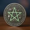 2025 Halloween Witch Trick or Treat Challenge Coin - Dark Magic Eternal Night Collectible Token, Double-Sided Printing Coin with Pumpkin Skull Bat Motifs for Halloween Party Decor & Gifts view 3