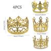 4Pcs Cake Topper Gold Crown Crown Alloy Cake Topper for Wedding Birthday Baby Personalised Decoration view 4