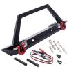 RC Bumper for Axial for SCX10 II III PRO for Traxxas for TRX4 1/10 RC Crawler Metal Front Bumper Lights Lamp Upgrades Parts Accessories view 2