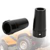 Hulex Supplies Aluminum Alloy Rear Axles Bushing, RC Car Accessory, High Strength CNC Precision Machined Bushing Kit with Screws, Replacement for Wraith AX90018 90020 1/10 Scale RC Car (Black) view 3