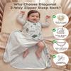 Yoofoss Baby Sleep Sack 6-12 Months 100% Organic Cotton Wearable Blanket for Babies 2-Way Zipper TOG 0.5 Infant Sleeping Sack 3 Pack, Soft Breathable view 3