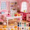 100pcs Miniature Food Drink Mini Brand Bottles Soda Pop Cans Cake Ice Cream Pretend Play Kitchen Game Party Accessories Toys for 1/12 Doll House Resin Food Figures Dollhouse Kitchen Decorations view 3