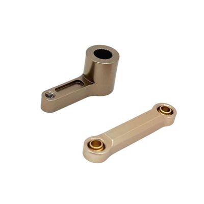 Metal Upgraded 25T Servo Arm Servo Steering Rod Compatible with 1/7 7303(Champagne)