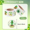 1000 Pcs Happy St Patricks Stickers Leprechaun Gnome Shamrock Decal 16 Designs Lucky Leaf Clover Stickers for Kids Irish Party Supplies Reward Gift Bag Envelopes Water Bottle Scrapbooking Cards view 2