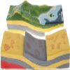 3D Plate Tectonics Model, Geology Topography Landform Science Models, Plate Structure and Surface Morphology Model, for School Teaching Learning Display. view 3