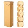 5pcs Game Dice, 6 Sided Metal Dice Set, Table Game with Storage Box, Aluminum Alloy Poker Games Dices Set for Party Favor (Rectangle Box Gold) view 1
