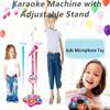 The All-in-One Microphone Toy, Bluetooth Karaoke Machine with Adjustable Stand, Echo Effects, Portable Karaoke Machine for Singing, Music Play, 5 Lights, Perfect for Little Singers (Black,Upgraded) view 4