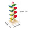 Ball Drop Toy Wooden Tree Colorful Leaf Tower Toy Children Ball Game Educational view 3