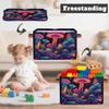 Potluxt Rectangular Nursery Baby Basket, Collapsible Kids Toy Clothes Storage Bin Organizer Gift Baskets for Bookshelf Playroom Bedroom Decor(2Pcs, Psychedelic Mushrooms) view 3