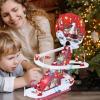 Electric Climbing Santa Claus Game, LED Light and Music Track Toy, Automatic Stair Climbing Race for Kids, Perfect for Desk, Bedroom, Living Room Play view 4