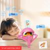Asixxsix Smart Drawing Robot for Kids, Fun Music Interactive Educational Drawing Machine with 100 Word Cards and 14 Colorful Pens, Montessori Painting Learning Toy, (Roseate) view 2