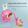 Asixxsix Smart Drawing Robot for Kids, Fun Music Interactive Educational Drawing Machine with 100 Word Cards and 14 Colorful Pens, Montessori Painting Learning Toy, (Roseate) view 4