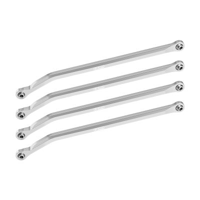 Aluminum 7075-T6 Alloy High-Clearance Lower Link Bar Set for Vanquish 1:10 H10 Optic Kit/Yokohama RTR/Sparco RTR Rock Crawler Upgrades - Silver