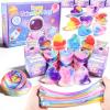 28 Pack Valentines Day Gifts for Kids with Galaxy Slime, Valentine Classroom Exchange Prizes, Slime Stress Relief Fidget Toys, Valentines Party Favors, School Prize Rewards view 1