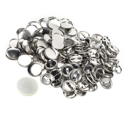 ZAICOLER Blank Pin Button, DIY Badge Making Supplies with Smooth Surface for Crafts and Gifts, Lightweight Rustproof Tinplate Material (25MM Metal Badges 100 Sets)