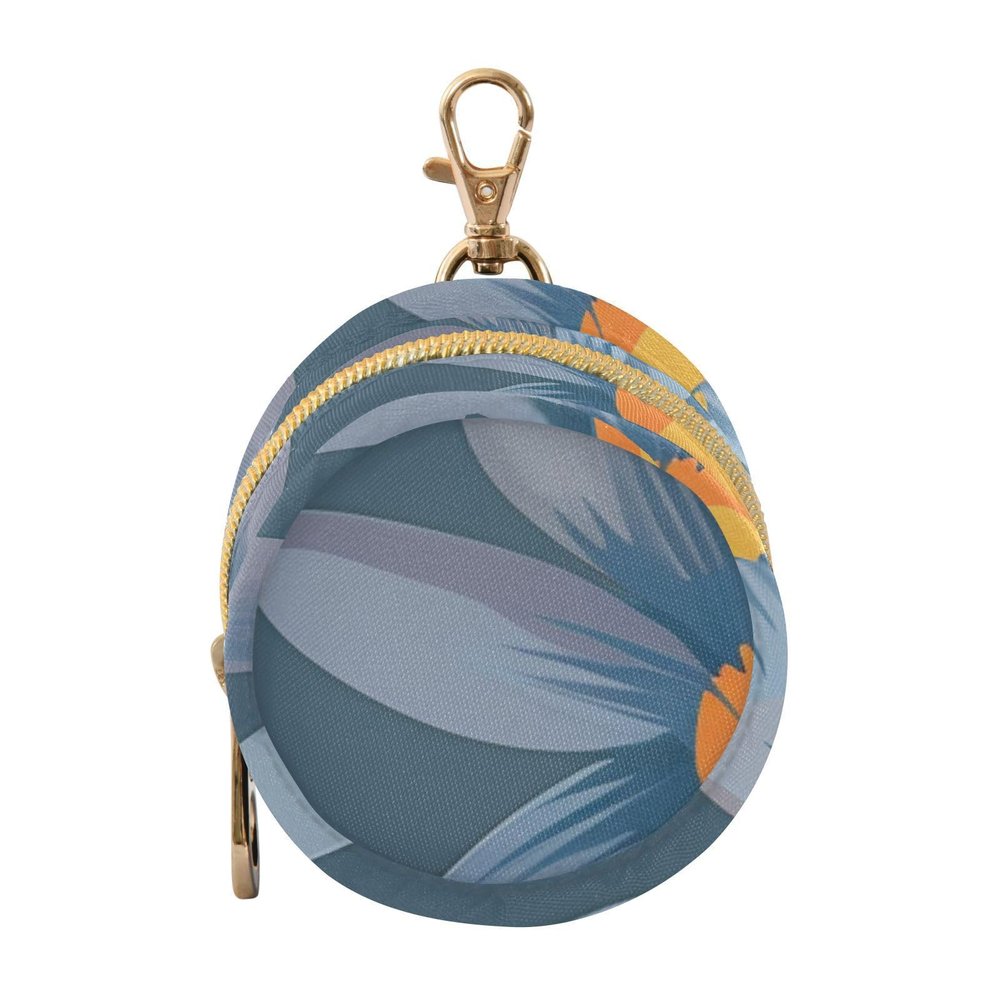 CuwrYet Pacifier Holder Clear Pacifier Case with Handle Storage Bag for Diaper Bag Stroller Travel 1.57 X 2.95 in Blue Petal Floral