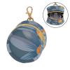 CuwrYet Pacifier Holder Clear Pacifier Case with Handle Storage Bag for Diaper Bag Stroller Travel 1.57 X 2.95 in Blue Petal Floral view 2