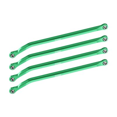 Aluminum 7075-T6 Alloy High-Clearance Lower Link Bar Set for Vanquish 1:10 H10 Optic Kit/Yokohama RTR/Sparco RTR Rock Crawler Upgrades - Green