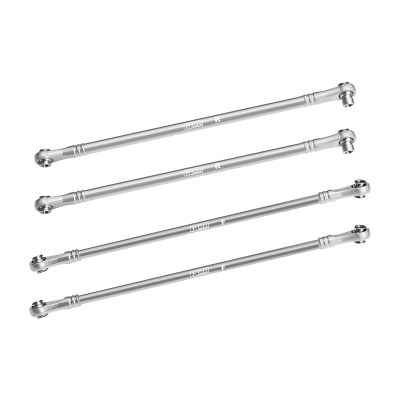 Aluminum 7075-T6 Alloy Upper Link Bar Set for Vanquish 1:10 H10 Optic Kit/Yokohama RTR/Sparco RTR Rock Crawler Upgrades - Silver