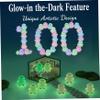 Gcroet 100pcs Mini Glow in The Dark Resin Animals, Mini Penguin Figurines for Miniature Landscapes, DIY Crafts, Fairy Gardens & Party Favors.. view 3