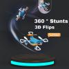 All-Ages Mini Drone with Easy Stunt Flights & 360 Tricks, Mini Drone Beginner-Friendly Stunt Flyer, Remote-Controlled Quadcopter with Altitude Hold, With LED Light (2pcsBlue) view 2