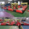 10x10m Giant Inflatable Race Track with Floor Go Kart Track Air Race Track Rc Mega Blow Up Arena 33x33ft with Blower view 4