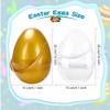 12 Pcs 6 Inch 8 Inch Jumbo Clear Easter Egg with Handles Large Transparent Easter Eggs Empty DIY Plastic Egg Fillable for Easter Hunt Supplies (Gold 8 Inch ) view 2