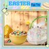 12 Pcs 6 Inch 8 Inch Jumbo Clear Easter Egg with Handles Large Transparent Easter Eggs Empty DIY Plastic Egg Fillable for Easter Hunt Supplies (Gold 8 Inch ) view 3