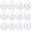 12 Pcs 6 Inch 8 Inch Jumbo Clear Easter Egg with Handles Large Transparent Easter Eggs Empty DIY Plastic Egg Fillable for Adult Kids Easter Hunt Supplies (Clear 6 Inch ) view 1