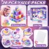 30 Pack Valentine Galaxy Slime Kit with Greeting Cards - Valentines Day Gifts for Kids, Classroom Exchange, School Prizes, Slime Party Favors & Stress Relief Fidget Toys view 2