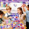 30 Pack Valentine Galaxy Slime Kit with Greeting Cards - Valentines Day Gifts for Kids, Classroom Exchange, School Prizes, Slime Party Favors & Stress Relief Fidget Toys view 4