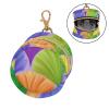 CuwrYet Pacifier Holder Clear Pacifier Case with Handle Storage Bag for Diaper Bag Stroller Travel 1.57 X 2.95 in Multicolor Geometric Fan-Shaped view 2