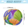 CuwrYet Pacifier Holder Clear Pacifier Case with Handle Storage Bag for Diaper Bag Stroller Travel 1.57 X 2.95 in Multicolor Geometric Fan-Shaped view 3