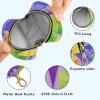 CuwrYet Pacifier Holder Clear Pacifier Case with Handle Storage Bag for Diaper Bag Stroller Travel 1.57 X 2.95 in Multicolor Geometric Fan-Shaped view 4