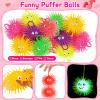 Basytodio Valentines Day Gifts for Kids, 24 PCS LED Puffer Balls With Valentines Day Cards for Kids Classroom Party Favors Goodie Bag Stuffers Bulk Bouncy Balls School Class Valentine Prizes Box Toys view 2