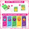 Basytodio Valentines Day Gifts for Kids, 24 PCS LED Puffer Balls With Valentines Day Cards for Kids Classroom Party Favors Goodie Bag Stuffers Bulk Bouncy Balls School Class Valentine Prizes Box Toys view 3