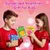 Basytodio Valentines Day Gifts for Kids, 24 PCS LED Puffer Balls With Valentines Day Cards for Kids Classroom Party Favors Goodie Bag Stuffers Bulk Bouncy Balls School Class Valentine Prizes Box Toys view 4