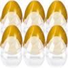 12 Pcs 6 Inch 8 Inch Jumbo Clear Easter Egg with Handles Large Transparent Easter Eggs Empty DIY Plastic Egg Fillable for Easter Hunt Supplies (Clear and Gold 8 Inch ) view 1