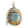 CuwrYet Pacifier Holder Clear Pacifier Case with Handle Storage Bag for Diaper Bag Stroller Travel 1.57 X 2.95 in Blue Yellow Brown Plaid Vintage view 1