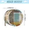 CuwrYet Pacifier Holder Clear Pacifier Case with Handle Storage Bag for Diaper Bag Stroller Travel 1.57 X 2.95 in Blue Yellow Brown Plaid Vintage view 3