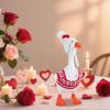 4 Sets 7 inches Desk Goose Outfits Mini Desk Goose Valentines Day Holiday Clothes Knitted Sweater with Knitting Hats Desktop Geese Accessories for Magnetic Goose Key Holder Small Animal Statue Decor view 2