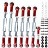 Adjustable 2026 New Stainless Steel Turnbuckles Camber Links Tie Rods with Spacers for 1/10 Traxxas 4X4 Slash VXL,Rustler VXL,Stampede VXL,HossVXL,RC Car Hops Up Parts(Red) view 1